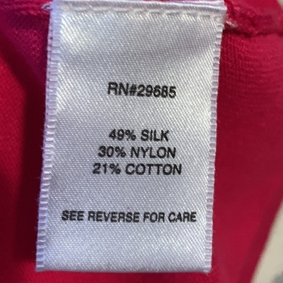 Pendleton Silk Blend, Ribbed Mock Turtleneck Pink Petite Large - Picture 4 of 7